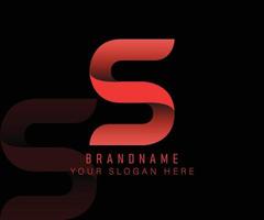 Initial logo letter S with gradient red template. Vector luxury logo design template elements for your company