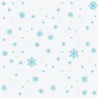 Beautiful seamless background for Merry Christmas and New year. Blue snow flakes on a white background. Vector illustration.