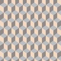 Repeated color cubes background. Geometric abstract shapes wallpaper. Seamless surface pattern design with polygons. Cubic motif. Digital paper with dices for page fills, web designing, textile print. vector