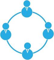 icono de trabajo en equipo de negocios. signo del equipo de negocios. concepto de comunicación concepto de colaboración empresarial. vector