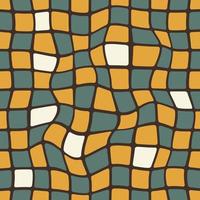 Mosaic seamless pattern yellow and emerald colors vector