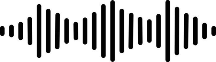 icono de señal de audio. icono de sonido símbolo de ondas de sonido. señal de pulso musical. vector