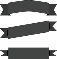 pancarta de cinta negra. bandera de la cinta banner negro para texto horizontal. vector