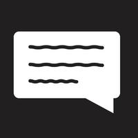 icono de burbuja de voz. símbolo de mensaje señal de chat. vector