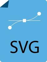 icono de documento de archivo svg azul sobre fondo blanco. estilo plano icono de archivo svg azul para el diseño de su sitio web, logotipo, aplicación, ui. descargar símbolo svg. signo de archivo svg. vector