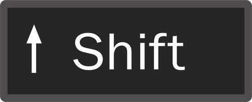 Shift computer key button. Shift button symbol. shift key sign. vector