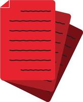 document icon. document sign. red document symbol. vector