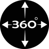 angle 360 degree icon. 360 degree view sign. rotation of 360 gradusav. vector