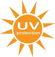 logotipo e icono de protección uv. símbolo ultravioleta. señal de protección solar. vector