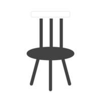 Chair Glyph Black Icon vector