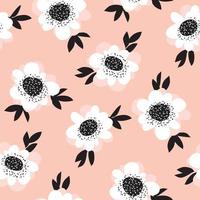 pale color abstract rose flowers seamless pattern. vector sketch illustration