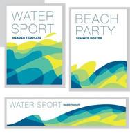 summer water background. vector illustration. template for web, print.