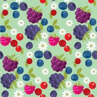 assorted violet and blue forest berry seamless pattern. vector illustration.