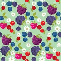 assorted violet and blue forest berry seamless pattern. vector illustration.