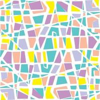 patrón de vector transparente de pared de piedra abstracta. mosaico color pastel motivo repetible