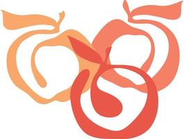 fruit simple decorative symbol. vector illustration