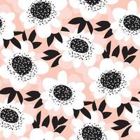 pale color abstract rose flowers seamless pattern. vector sketch illustration