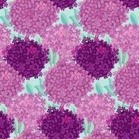 decorative hydrangea blossom seamless pattern. vector illustration