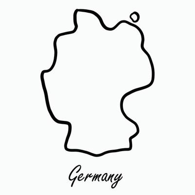 Doodle freehand drawing of Germany map.