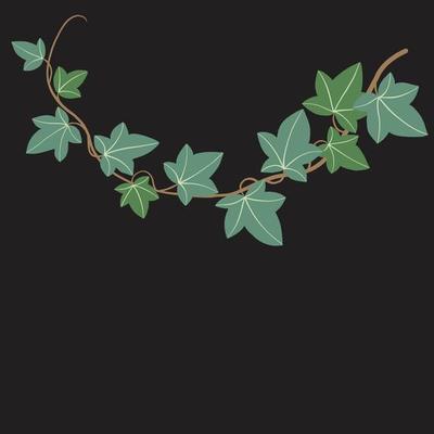 Simplicity ivy freehand drawing flat design.