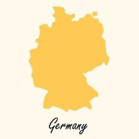 Doodle dibujo a mano alzada del mapa de Alemania. vector