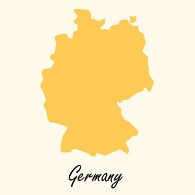 Doodle freehand drawing of Germany map.