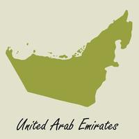 dibujo a mano alzada del mapa de los emiratos árabes unidos. vector