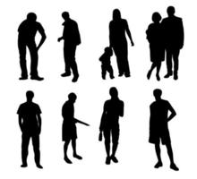 silhouettes of people vector illustration