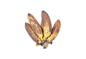 Rotten banana isolated on white background photo