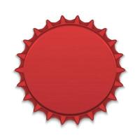 Metallic bottle cap vector