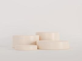 Abstract minimalistic scene with geometric shapes. Podium for product presentation. 3d rendering. photo