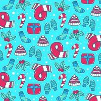 Christmas Doodle Pattern Background vector