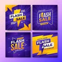 venta flash publicación en redes sociales vector