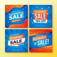 Clearance Sale Social Media Post vector