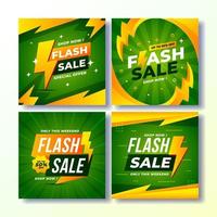 venta flash publicación en redes sociales vector