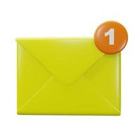 Envelope Notification Mail 3D Illustration photo