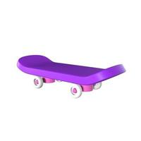 Cute 3D Skateboard Illustration Top View photo