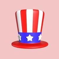Ilustración de sombrero americano 3d con estrella foto