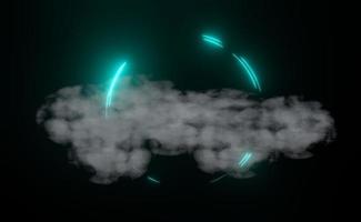 3d render of RGB neon light on darkness background. Abstract Laser lines show at night. Ultraviolet spectrum beam scene photo