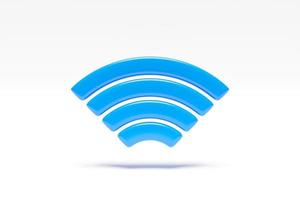 3D illustration of a working cellular connection WI-fi on a white background. photo