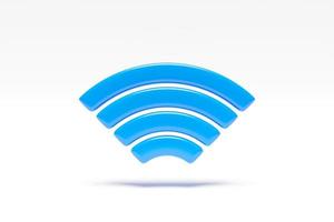 3D illustration of a working cellular connection WI-fi on a white background. photo