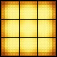 3d illustration of rows of  yellow polygones. Parallelogram pattern. Technology geometry  background photo