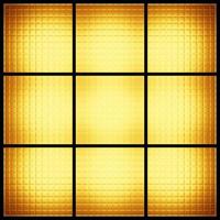 3d illustration of rows of  yellow polygones. Parallelogram pattern. Technology geometry  background photo