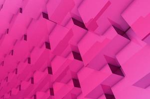 Pink abstract cubic 3D background made up of many blocks photo