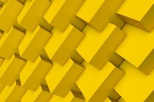 Fondo 3d abstracto amarillo que consta de muchos bloques uno encima del otro foto