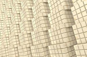 3D cubes joined together coated with gloss in beige color photo