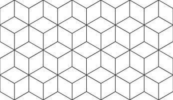 Seamless geometric pattern. Cubic hexagon texture. Rhombus mesh background. Vector EPS 10.