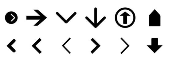 Set of black vector arrows. Arrow icons. EPS 10.