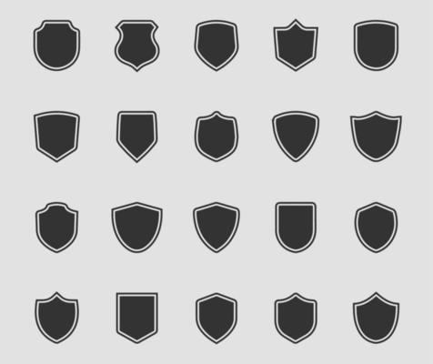 Shield icon set vector. Safe and protect logo. EPS 10.