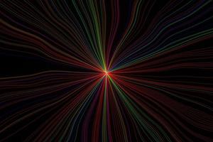 Fondo de línea de luces de neón giratorias futuristas abstractas representación 3d foto